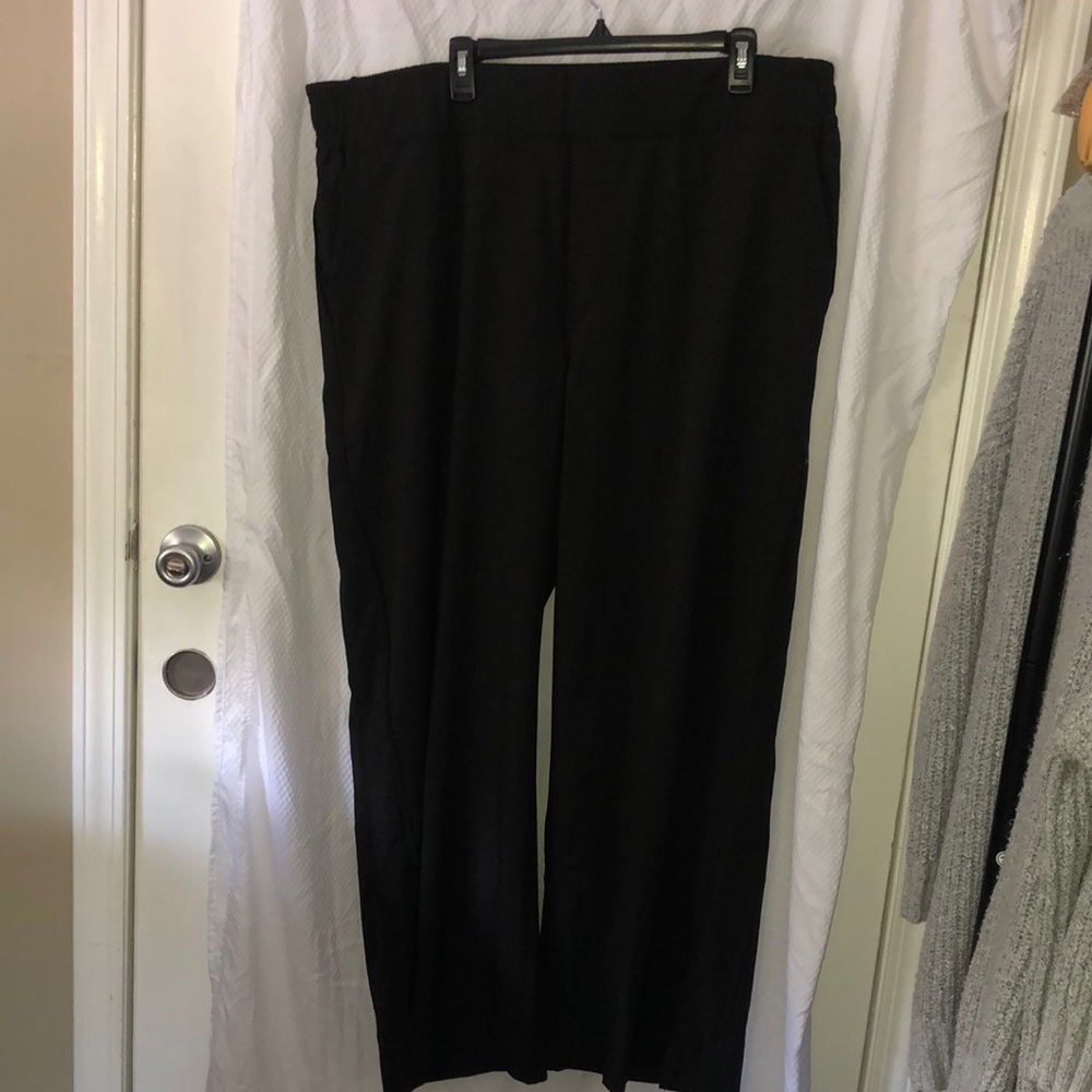 NWT Old Navy Summer Stretchtech Quick Dry Black XXL Sweatpants w/split Bottoms